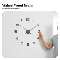 Silent Movement DIY Wall Clock Easy to Install 3D DIY Wall Clock Adjustable Size for Design Enthusiasts, Homeowners, Bedroom, Office, Studio