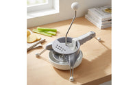 Countertop Rotary Vegetable Cutter Detachable Manual Kitchen Cutter Sturdy Premium for Salad Preparation