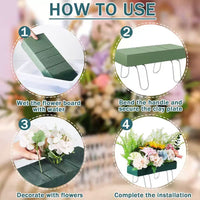 Flower Mud Holder Galvanized Grave Saddle Headstone Saddle with Floral Foam Base for Cemetery Decoration