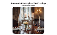 Zinc Alloy Candle Stand Elegant Design European Design Candlestick Metal Candlestick Elegant Designs Metal Table Centerpiece