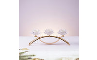 Bridge Candle Holder Gold 3-Candle Holder Metal for Wedding Tables