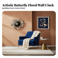 Silent Movement Luxury Art Clock Easy to Install Quartz Wall Clock Original Design for Homeowners, Gift Givers, Living Room, Bedroom, Office