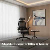 Lumbar Support Ergonomic Recliner with Leg Rest Multidirectional Adjustable Armrests Gaming Seat Highspine Design Desk Chair Reclining spinerest for video game enthusiasts, Remote Workers, Students, Study