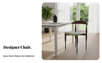 split rearrest rear Chair Retro design Dining Seating Minimalist Design sturdy Frame for Living Room