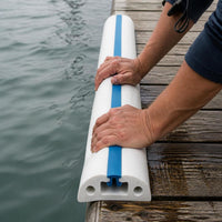 D-Type White Rubber Marine Dock Bumper Strip for Yachts and Fishing Boats