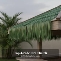 Realistic Look Artificial Thatch Roof Tile Weatherproof Synthetic Thatch Roofing Weather Resistant for Contractors, Designers