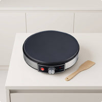 Even Heat Distribution Crepe Maker with Temperature Control Indicator Lights Crepe Maker Non-Stick Electric Griddle Countertop for Kitchen, Dorm Rooms