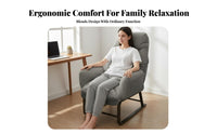 Lay Flat Function Foldable resting Recliner Adjustable Backrest Lounge Chair Multi-Purpose Indoor Furniture Ergonomic Design for Office Workers, Students, Homeowners, Living Room, Bedroom, Balcony