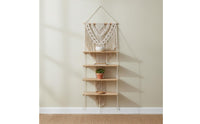 Handmade Macrame Wall Shelf Decorative Boho Wall Shelf Space Saving Home Decor Easy to Hang for Hotel Room