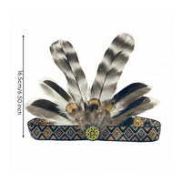 Boho Feather Headdress Comfortable Wear Woven Detail for Costumes