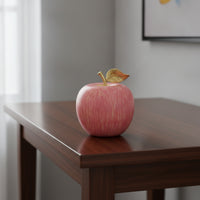 Decorative Fruit with Gold Stem Brushed Fruit Contemporary Design Figurine for Entryway Cabinet, Bookshelf