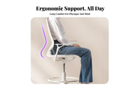 Lumbar Support Rolling Drafting Chair Adjustable Height Ergonomic High-Back Mesh Chair With Foot Ring Office Furniture 360° Swivel for Students, Architects, Artists, Study Room, Studio, Reception Area