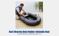 Inflatable Kayak, Thickened PVC Dinghy, Fishing Boat, Water Raft, Durable