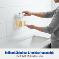 Wall Mounted Manual Soap Dispenser, Stainless Steel, For Bathroom Kitchen