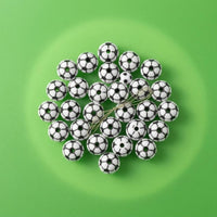 100 Pieces 12 Mm Acrylic Football Beads Through Hole Football Beads