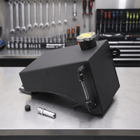 Coolant Reservoir Tank with Cap Aluminum Coolant Reservoir Tank with Twist Cap Welded for Car Enthusiasts, Mechanics, Performance Builds