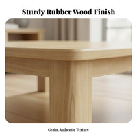 2-Tier Shelving Storage Coffee Table Sturdy Construction Two-Shelf Accent Table Spacious Tabletop Living Room Furniture Long-Lasting for Apartment Dwellers, Homeowners, Families, Reception Area, Lounge, Home Office