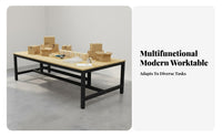 Long-Lasting Two Tier Packing Table Stable Construction Heavy Duty Workbench Multipurpose Heavy-Duty Work Table Large Storage Capacity for Factory Workers, DIY Enthusiasts, Assembly Line, Warehouse, Kitchen, Basement