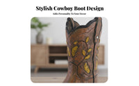 Cowboy Boot Vase Soilless Friendly Western Boot Planter Creative Design Western Design Vase for Cowgirls, Living Room, Office Desk, Bookshelf