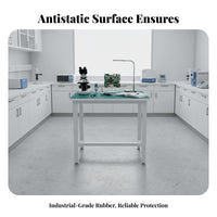 Reinforced Steel Frame Anti-Static Workbench Multipurpose Heavy Duty Assembly Table Easy to Assemble Packing Station Table for Laboratory Personnel, Factory Workers, Warehouse Personnel, Workshop