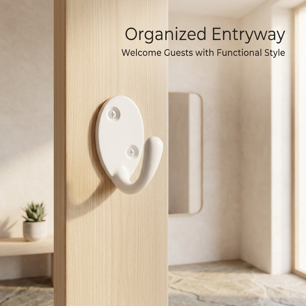 Retro Zinc Alloy Wall Hook Single Coat Hook for , Home Storage Hooks for Entryway Hat Robe Towel Hook