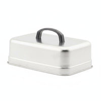 Heat-Resistant Handle Stainless Steel Melting Dome Heavy Duty Rectangular Basting Cover for Chefs, Barbecue