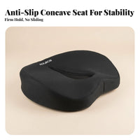 Viscoelastic Foam Seat Pad Slow Recovery Ergonomic Seat Pad Chair Pad Breathable Seating Accessory Pressure Relief for Motorists