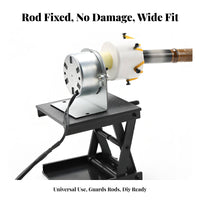 Automatic Rotation Fishing Rod Wrapping Machine Adjustable Speed & Direction Epoxy Resin Coating Machine Long-Lasting Quiet Drive Mechanism