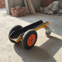 Heavy-Duty Slab Dolly Swivel Panel Mover Industrial Four-Wheel Cart with Rubber Tires Long-Lasting for Contractors