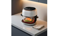 Oil Free Large Glass Air Fryer Adjustable Temperature Air Fryer 60-Minute Timer Kitchen Appliance Portable for Visible-Window Cooking