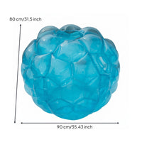 Inflatable Ball Colored Panels Transparent Sphere Internal Straps Outdoor Toy for Collision Play