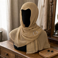 Lightweight Wrap Scarf Delicate and Fine Gauze Shawl Skin-Friendly Gauze Scarf for Headwear