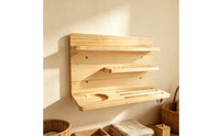 Wall-Mounted Shelf 3 Tier Wooden Display Shelf Decorative for Collectors
