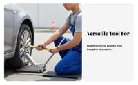 Easy to Use Car Vehicle Lift Ratchet Wrench Long-Lasting Tire Wheel Vehicle Lift Wrench Ergonomic Design for Seniors, Vehicle Maintenance