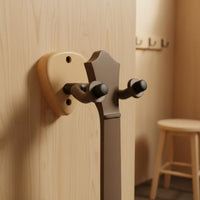 Guitar Wall Mount Cushioned Padding Wooden Guitar Hook, U-Shaped Design Beech Wood Instrument Hanger for Studio, Music Room