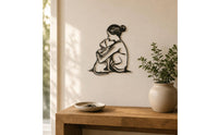 Metal Silhouette Wall Decor Pet Lover Gift Child and Pet Wall Art Effortless to Hang Line Wall Art