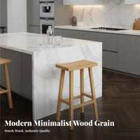 Minimalist Design Backless Saddle Stool Sturdy Construction Barstool Long-Lasting Frame Counter Chair Built-in Footrest for Business Owners, Homeowners, Adults, Cafe, Restaurant, Breakfast Nook, Kitchen