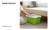 3 Pieces Wheeled container Set Large Capacity Organizing Box safe Lids for Families