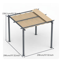 1 Aluminum Pergola Retractable Canopy Gazebo Rust Resistant Trellis Weather-resistant Frame Suitable for DIY Enthusiasts Families Courtyard Deck