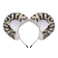 animal Ear Headband Furry animal Feline Ears Headband Soft Hairband for Cosplayers, Cosplay, Halloween, Photo Shoots