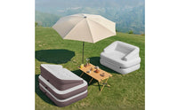 Inflatable Sofa Bed with Headboard Convertible Easy Setup Inflatable Couch for Outdoor, Indoor