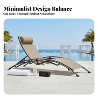 Weather-Resistant Patio Chaise Lounge Set Ergonomic Design S-Shaped Chaise Adjustable Backrest Sun Lounger Full frame comfort for Pool Owners, Hotel Managers, Balcony, pool deck, Beach, Garden
