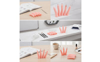 5 Pieces Silicone Practice Finger Flexible Manicure Finger with Hollow Base Manicure Training Tool Lifelike Lightweight