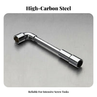 High-Carbon Steel L-Shaped Socket Wrench Long-Lasting Tire Lug Wrench Heat-Treated for Mechanics, DIY Enthusiasts, Workshop