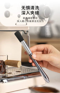 Bincoo Bullet Coffee Cleaning Brush with Air Blower, Wooden Handle, for Coffee Bar and Grinder