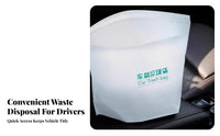 Car Trash Bag Self-Standing Car Garbage Bag Traceless Removal Portable Auto Trash Pouch for Commuters, Vacati Portable Rs, Camping, Bedroom
