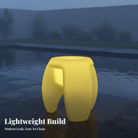 Four-Lobed Light-Emitting Seat Waterproof Light-Uping Stool Indoor & Outdoor Use Illuminated Furniture for Event Planners, Business Owners, Bar
