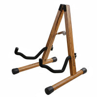 Universal Fit Wooden V-Shaped Guitar Stand Stable V-Shaped Guitar Stand Easy to Assemble Musical Instrument Support