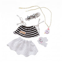 Striped Camisole Set Decorative Accessories Lace Skirt Outfit Easy to Put On