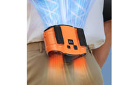 USB Rechargeable Waist Clip Fan Long Battery Life Personal Belt Fan Strong Breeze 5 Speed Settings for Construction Workers, Campers, Hikers, Outdoor, Job Sites, Camping, Travel